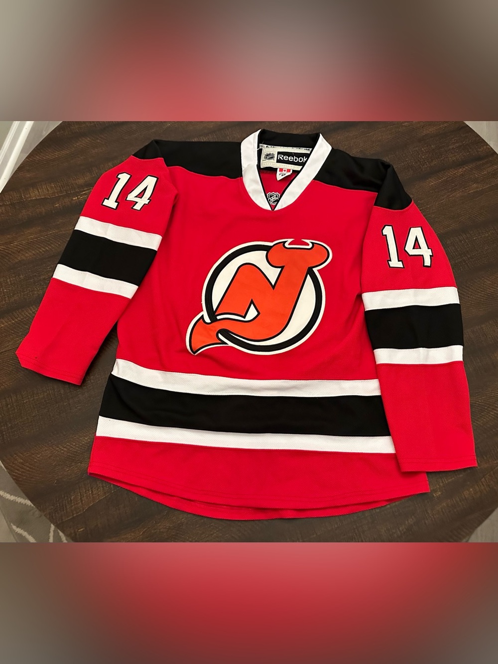 Devils Adam Henrique #14 Reebok Jersey Size 48 CCM Made in Canada NHL Hockey